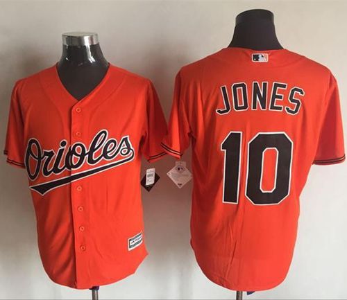Orioles #10 Adam Jones Orange New Cool Base Stitched MLB Jersey - Click Image to Close